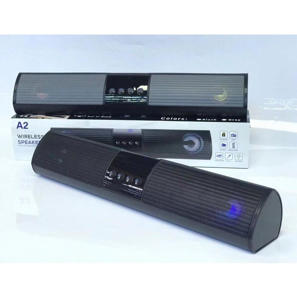Loa bluetooth speaker A2 dáng dài 2 loa cực đỉnh, kiểu dáng sang trọng hỗ trợ thẻ nhớ, đài FM