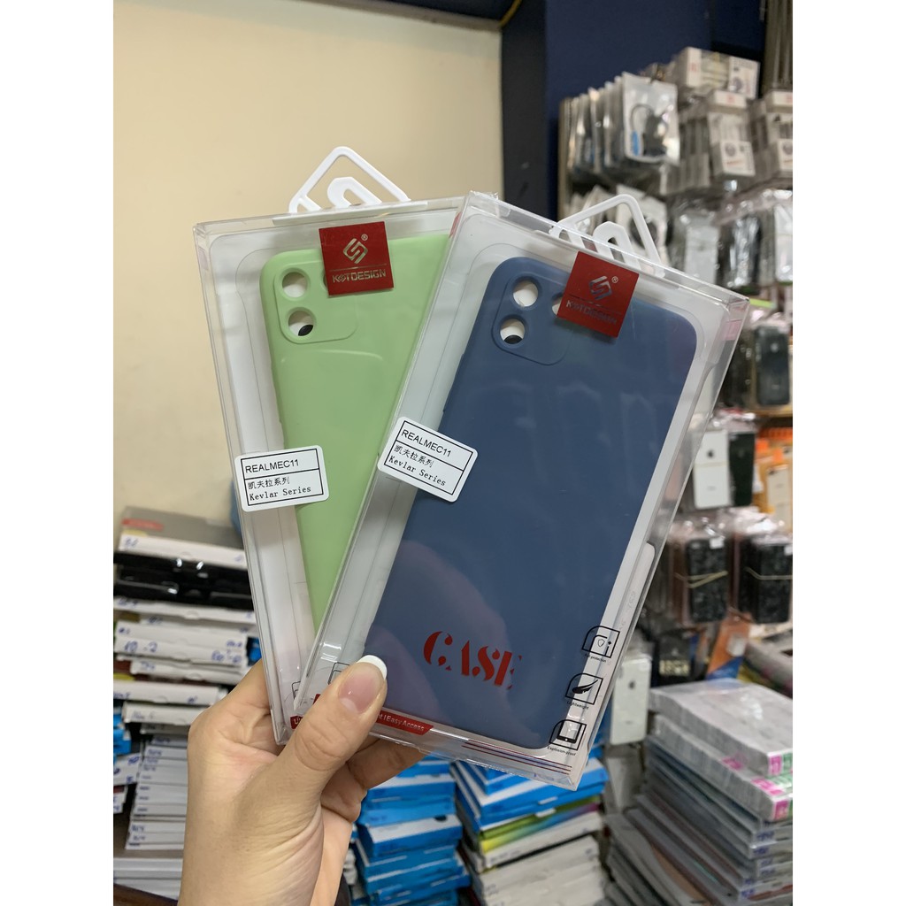 Ốp dẻo màu Realme C11 hiệu KT Desing chống bám bẩn