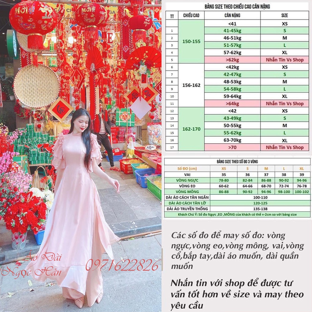 Áo Dài Cách Tân Nữ Tay Bèo MT30