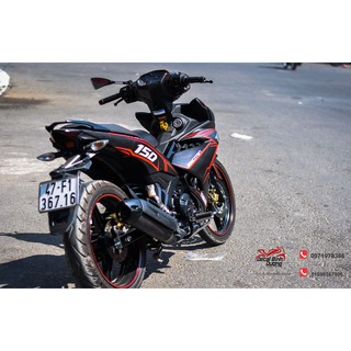 Decal Tem Xe Exciter 150 Đỏ Đen Nhám