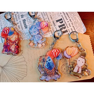 Móc khóa Identity V epoxy kim tuyến 6cm (Hunter)