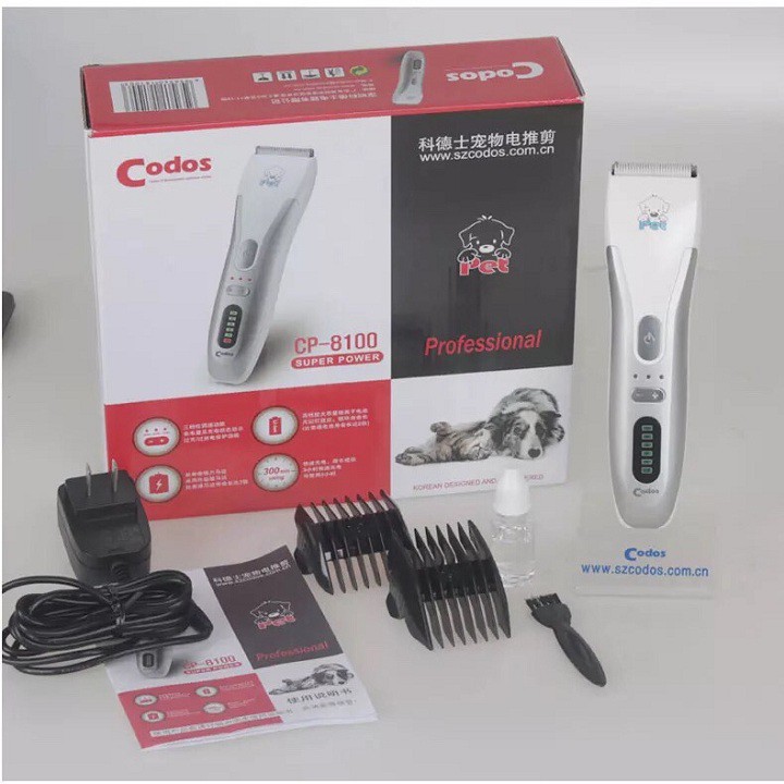 Tông Đơ Cắt Lông Thú Cưng|Chuyên Dùng Cho Dòng Chó Lớn|Công Suất 7W|Bảo Hành 1 Năm - Codos Store