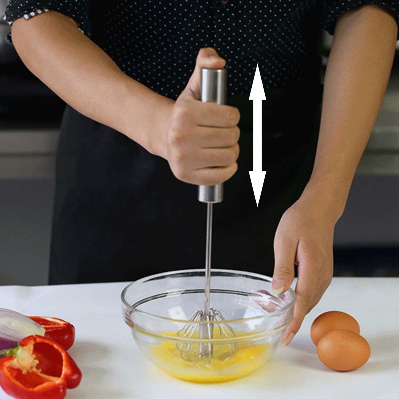 Dụng cụ đánh trứng bán tự động chất liệu thép không gỉ