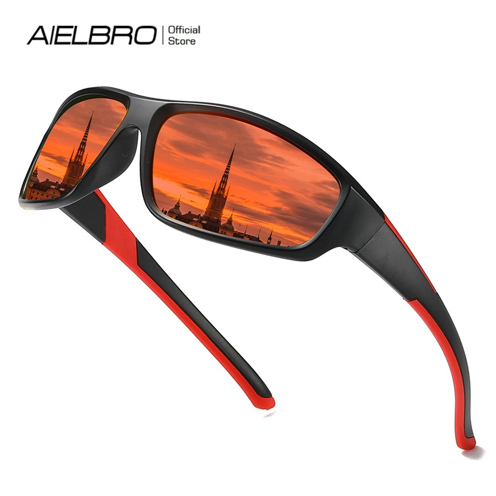 Kính mát AIELBRO phân cực chống tia UV400 phong cách thể thao thời trang 2022 cho nam và nữ