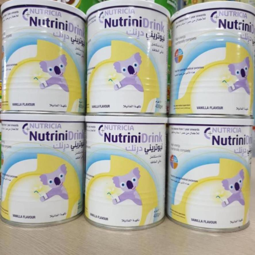 Combo 12 Lon Sữa bột NutriniDrink nhập khẩu nguyên lon từ Đức 400g DATET11/2021