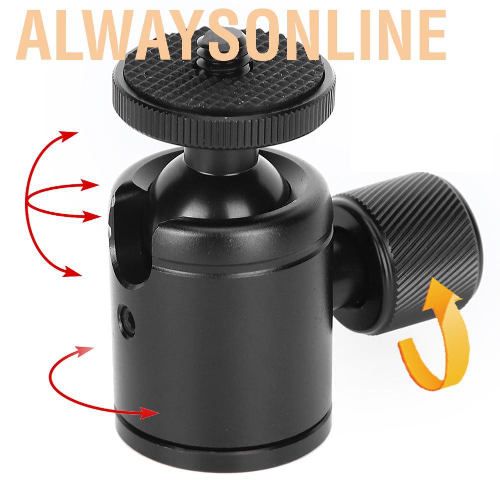 Alwaysonline CNC Spherical Ballhead Universal 1/4 Inch Screw Interface for Tripod Monopod CL