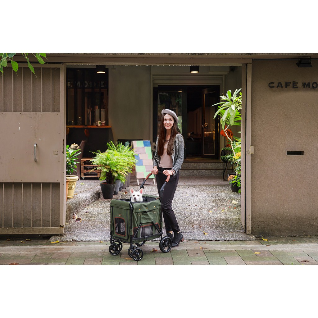 Xe đẩy cho thú cưng IBIYAYA GENTLE GIANT PET WAGON (GREEN)