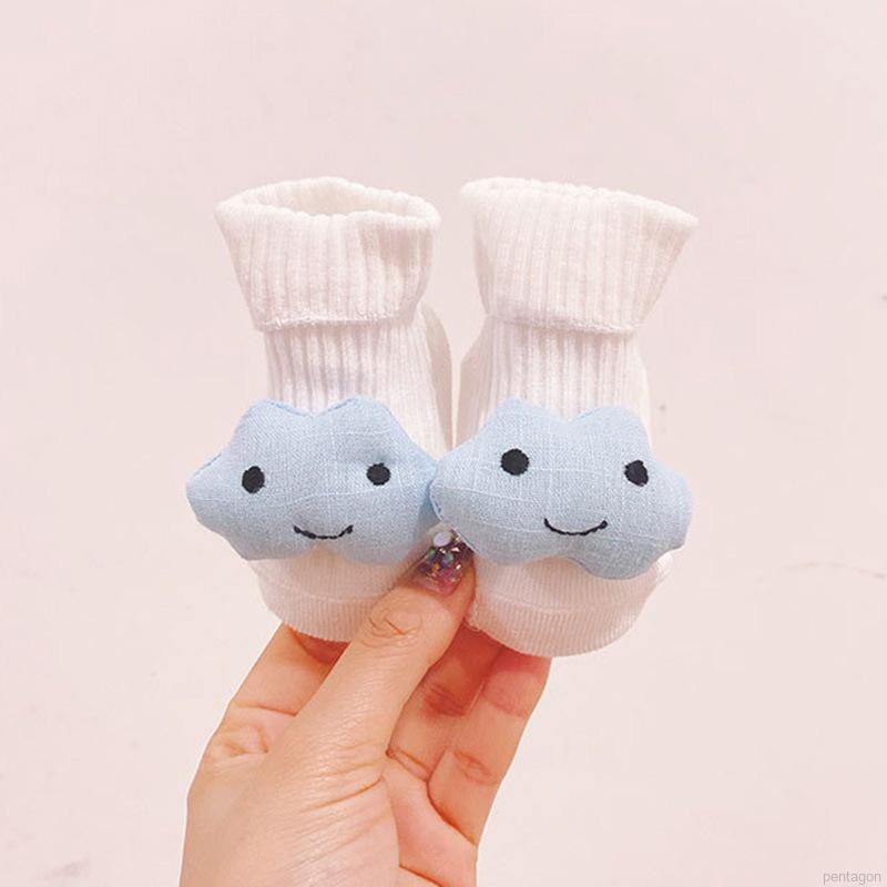 Vớ đan len chống trượt họa tiết hoạt hình dễ thương cho trẻ sơ sinh