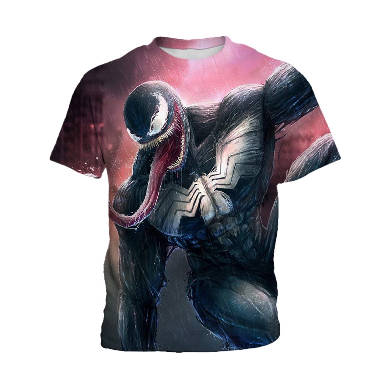 Áo Thun Tay Ngắn In Hình Marvel Venom Thời Trang Mùa Hè Cho Bé