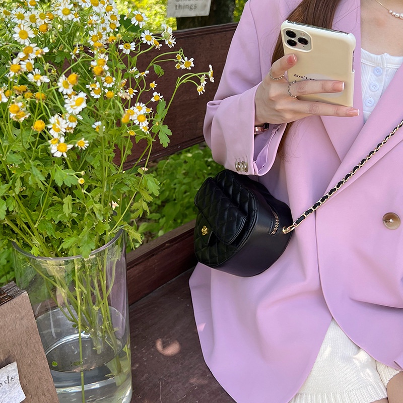 Túi Đeo Chéo Đính Hạt Hình Trái Tim Nhỏ Xinh Phối Dây Xích Thời Trang Mùa Hè 2022 Mới Cho Nữ