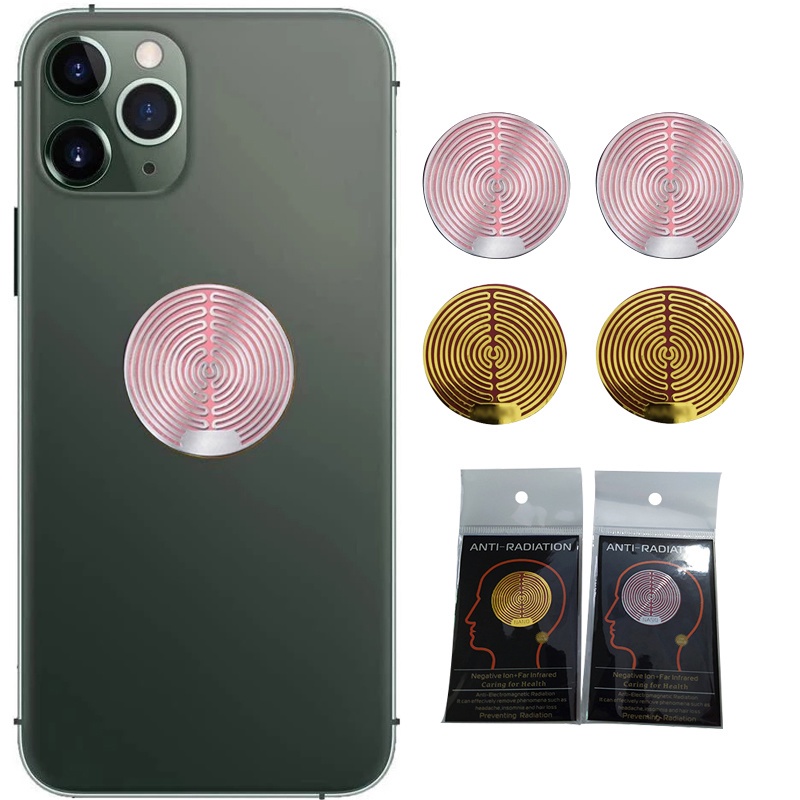 Miếng Dán Bảo Vệ Chống Bức Xạ 24K 5G EMF Bằng Kim Loại Cho Điện Thoại/Máy Tính Bảng/Laptop