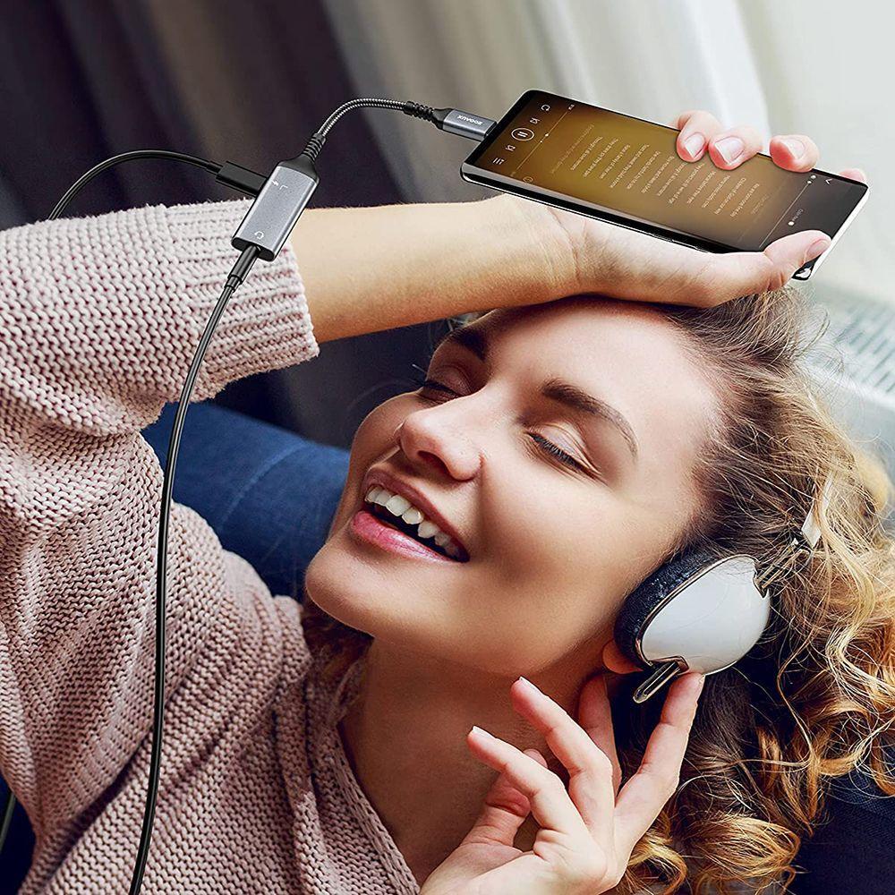MYRONGVN Bộ ĐiềU HợP Âm Thanh Aux 60W PD KèM Phụ KiệN Cho Samsung Huawei Xiaomi