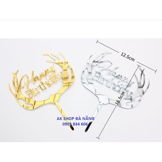Thẻ cắm acrylic cổng happy birthday