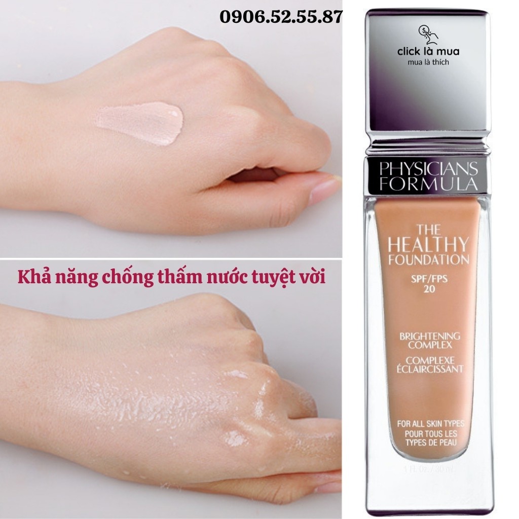 Kem nền chống nắng che khuyết điểm Physicians Formula- kem nền trang điểm kiềm dầu cho da mụn da khô nhạy cảm 30ml