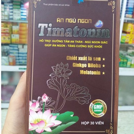Viên Ăn Ngủ Ngon Timatonin - Giúp dưỡng tâm an thần, tạo giấc ngủ sâu, tăng cường tuần hoàn máu não