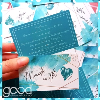 Set 100 card/thẻ cảm ơn xanh mây trời