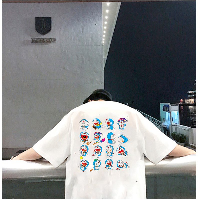 Áo thun unisex độc lạ họa tiết mèo máy form rộng vải dày mịn 2019T1804