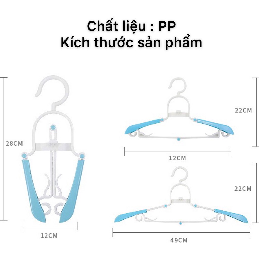 Móc treo phơi quần áo thông minh gập mở co dãn