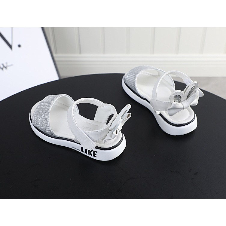 sandal bé gái size 26-30 mềm nhẹ nơ gót