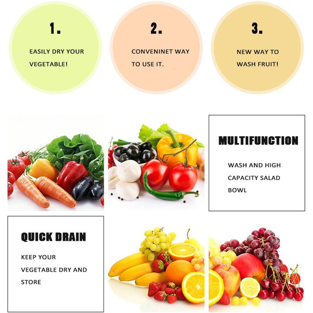 Rổ Ráo Nước Đựng Rau Củ Quả Làm Ráo Nước Tiện Dụng