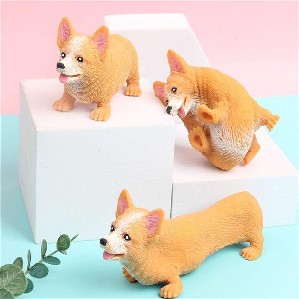 YIYU Đồ Chơi Nắn Bóp Giúp Giải Tỏa Căng Thẳng Hình Chú Chó Corgi Dễ Thương