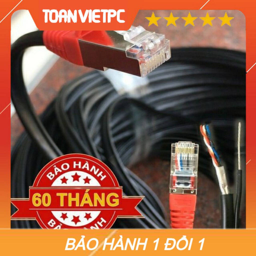 65M dây mạng ngoài trời bấm sẵn 2 đầu
