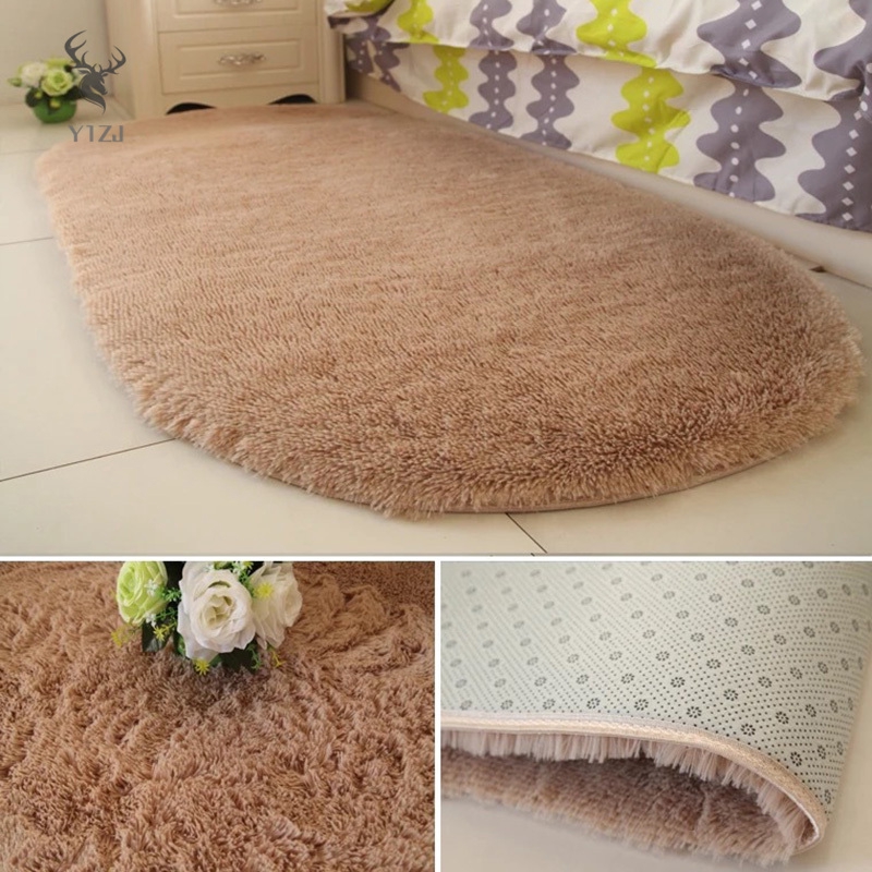 Thảm trải sàn màu trơn dùng để trang trí phòng ngủ/khách/bàn cà phê xinh xắn(40*60cm)