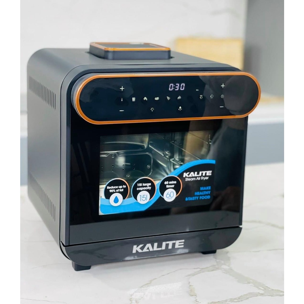 Nồi chiên hơi nước Kalite Steam pro, nồi chiên không dầu hơi nước 15L, hấp nướng 3 chế độ, chính hãng