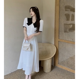 maxi trắng cột eo