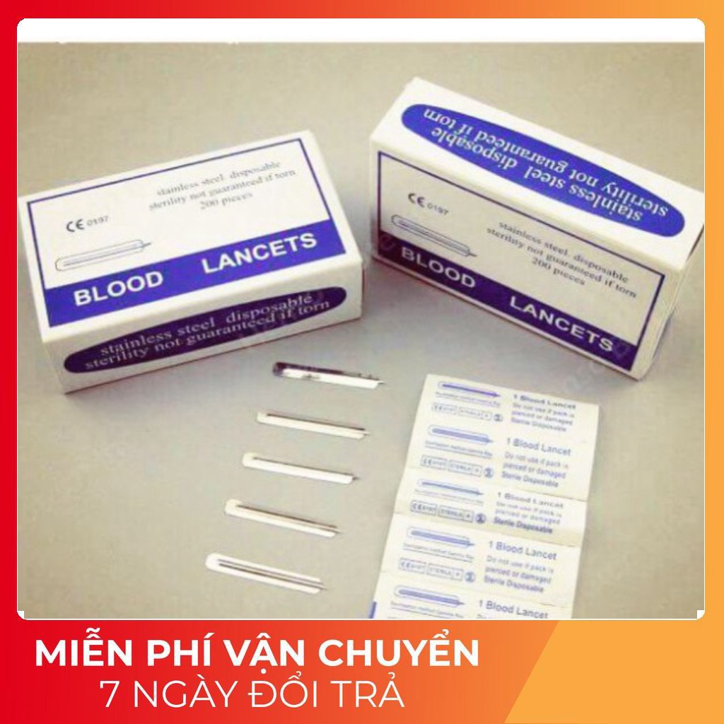 Kim chích mụn hộp 200 chiếc lancets