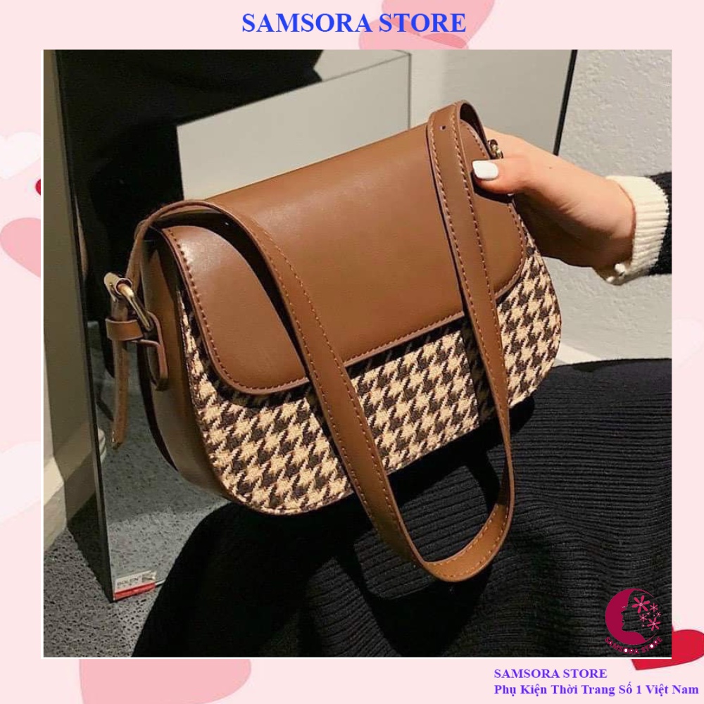 Túi xách da nữ đeo vai đeo chéo dự tiệc hàng hiệu cao cấp nhỏ gọn Samsora store -KN2185