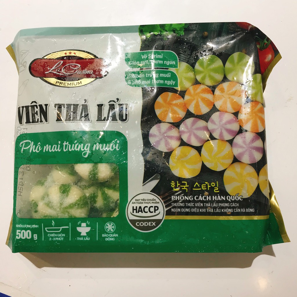 Viên thả lẩu Phô mai trứng muối (Viên xanh) | BigBuy360 - bigbuy360.vn