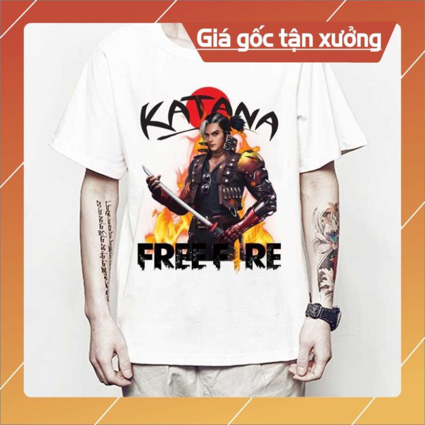 XẢ KHO -  SALE- Áo thun in hình Free Fire Hayato cầm Katana Kiếm Nhật - Mẫu mới F2264 - áo HOT  - SP bán chạy