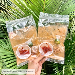 Bánh tráng dẻo ớt chấm sốt siêu cay Mạnh Hùng