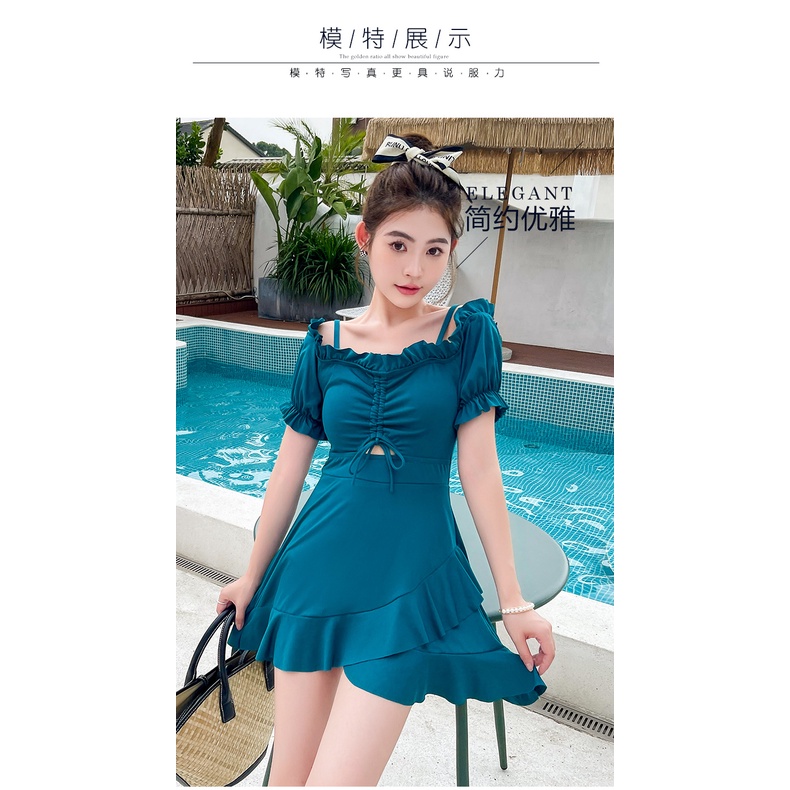 Bikini Liền Thân Che Khuyết Điểm Váy Hàn Quốc 1 mảnh Cao Cấp Quảng Châu 2022 8316 k5T3-3