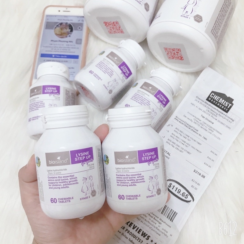 VIÊN UỐNG TĂNG CHIỀU CAO LYSINE BIO ISLAND CHO BÉ TRÊN 6 TUỔI - 24 TUỔI