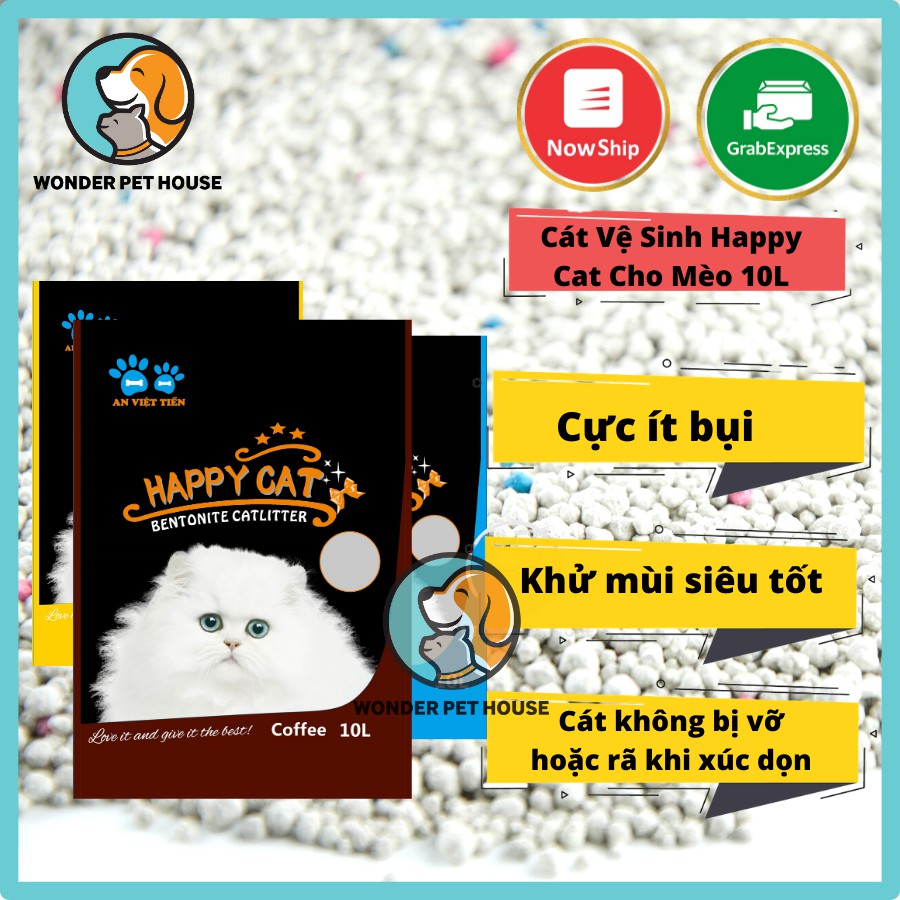 [Bao 10L]Cát Vệ Sinh Cho Mèo Happy Cat 10L