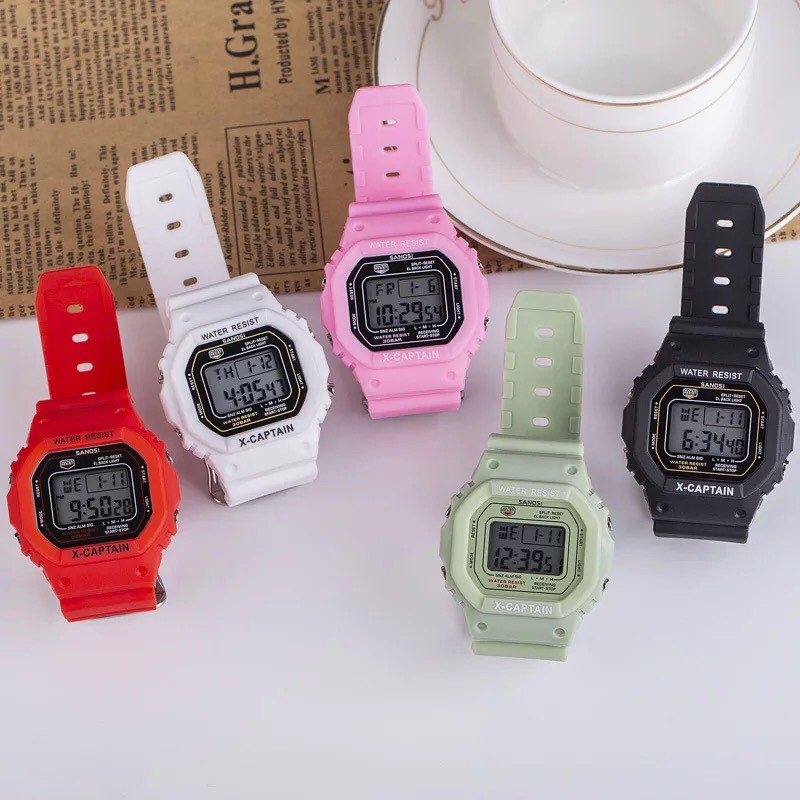 ĐỒNG HỒ THỂ THAO NAM NỮ X-CAPTAIN D377C ĐIỆN TỬ MẶT VUÔNG SIÊU ĐẸP