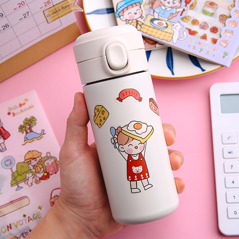 Set 4 Tờ Sticker Dán Trang Trí Sổ Tay Nhật Ký Họa Tiết Hoạt Hình Xinh Xắn