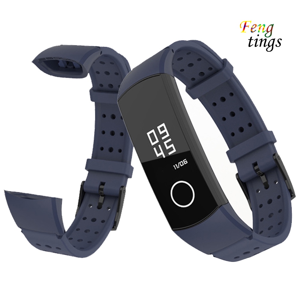 Dây đeo đồng hồ thông minh silicone thay thế thích hợp cho Huawei Honor Band 4/ 5