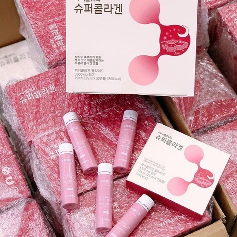 Collagen VB Hàn Quốc, Hộp 30 lọ, Liệu trình 3 hộp