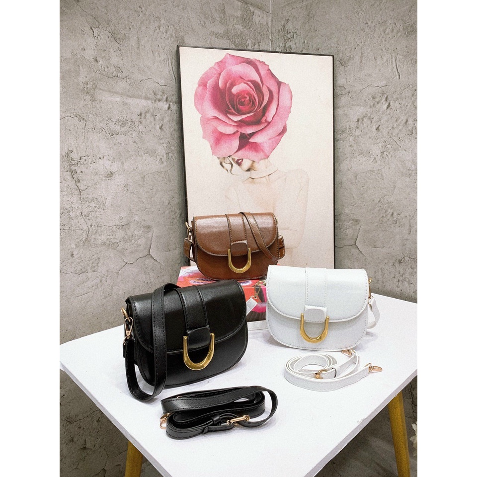 Túi xách nữ bầu đeo chéo 3 màu đẹp Hot Trend 2022