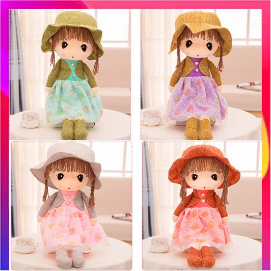 Búp Bê Chibi Nhồi Bông Cao Cấp 45cm - Màu Tím