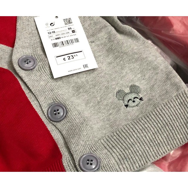 Áo len cardigan chuột Zara