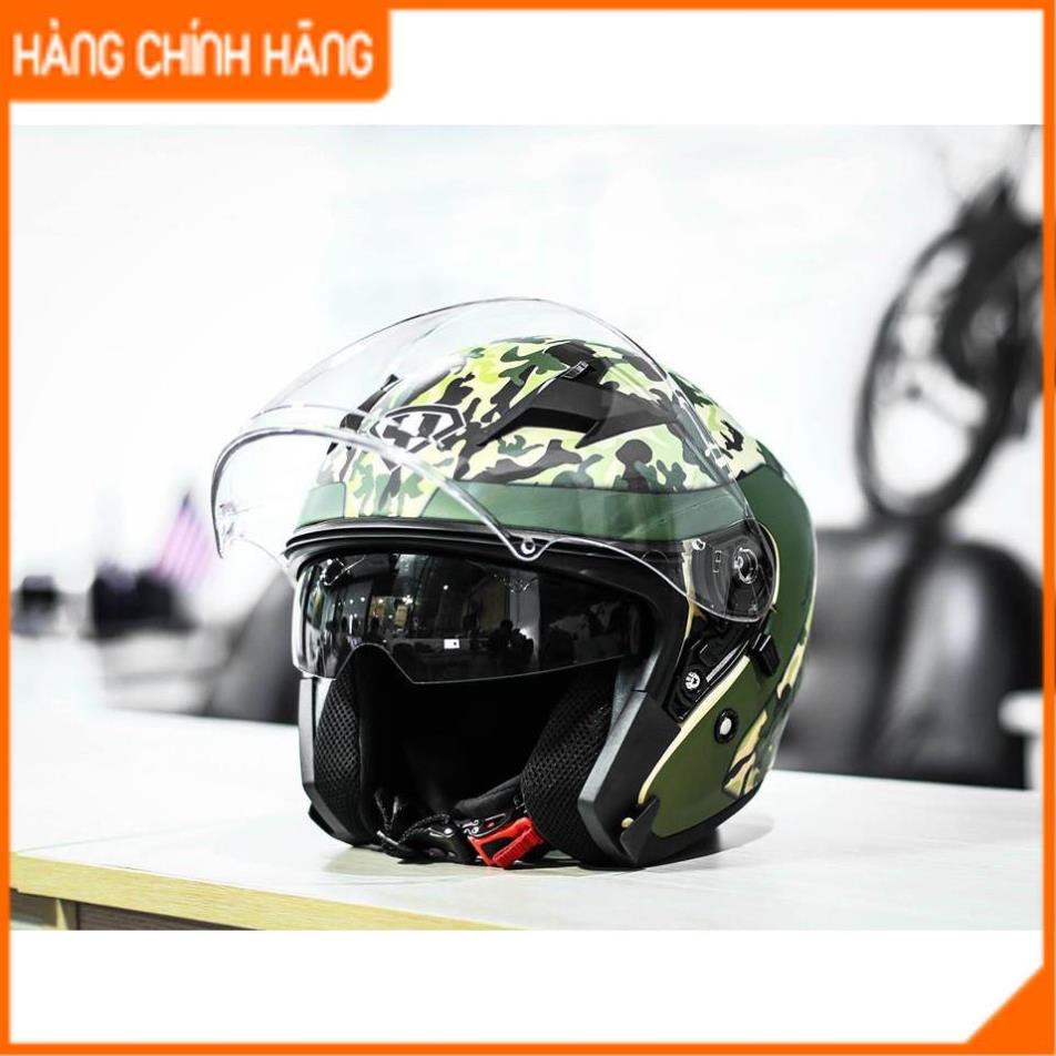 [CHÍNH HÃNG] MŨ BẢO HIỂM 3/4 2 KÍNH YOHE 878 MÀU CAMO