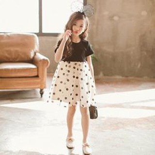(xả) (thanh lý) Váy bé gái xoe chấm bi (Sz: 110 - 160)