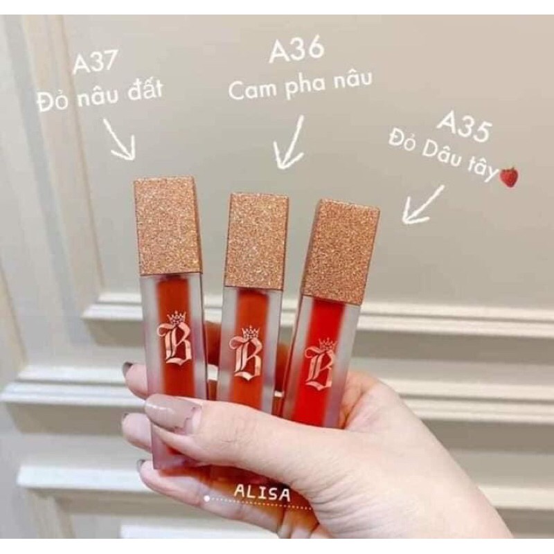 Son không chì Black King A37 nắp kim tuyến - màu đỏ nâu trầm | BigBuy360 - bigbuy360.vn