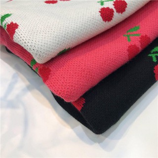 Áo len tay lỡ cherry