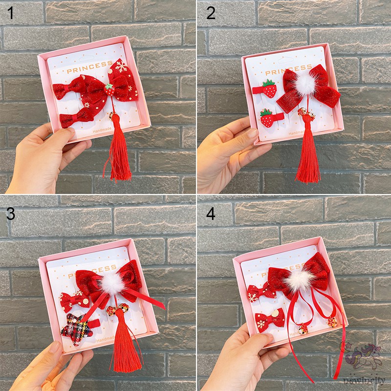 Bộ Phụ Kiện Cài Tóc Kiểu Trung Hoa Xinh Xắn Cho Bé Gái