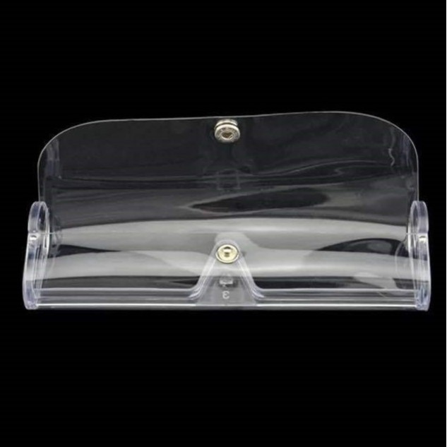 (Tặng khăn lau kính) Hộp đựng kính lão bằng nhựa trong suốt, thiết kể kiểu dáng Hàn Quốc siêu nhẹ, chống trầy xước H6013
